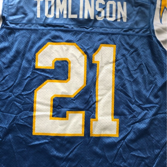 Tomlinson #21 Chargers NFL Reebok Football Jersey - Picture 6 of 11